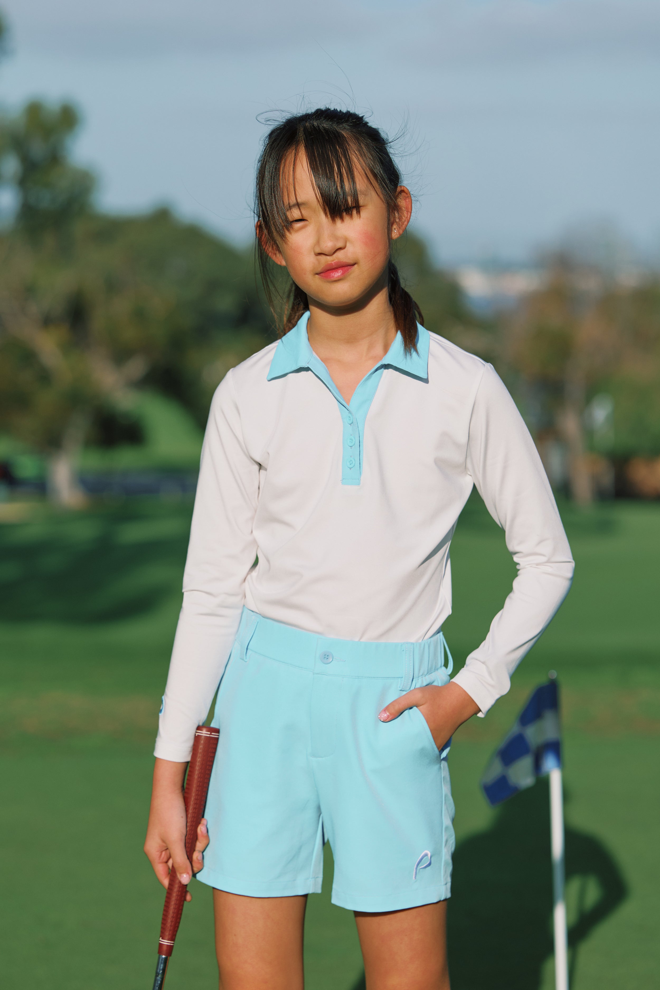 Skyline – Girls Golf Long Sleeve Polo