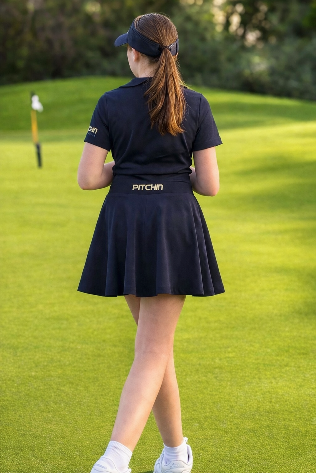 Emilia's Full Set - Midnight Navy | Girls Golf Outfit (Polo, Skirt & Visor)