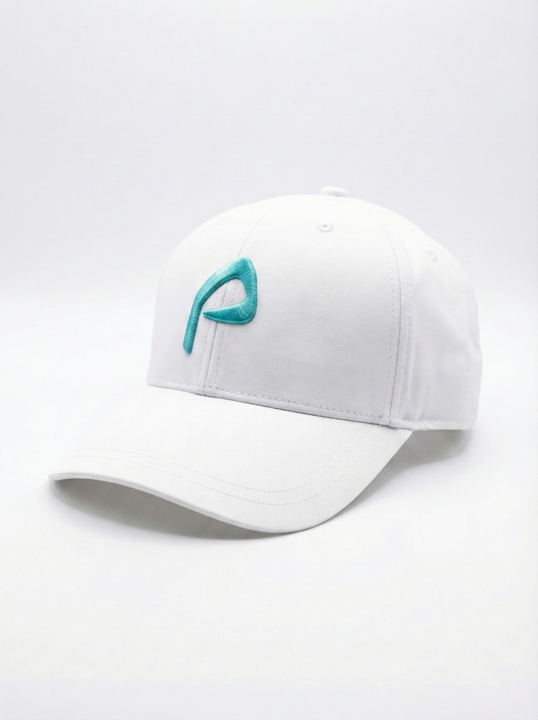 Pitchn Golf Cap - Prenium Golf hat for girls- White/Teal Edition